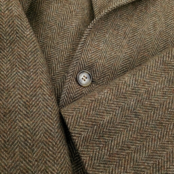Vtg J. Press Tweed Herringbone Blazer Wool Jacket - Picture 7 of 9
